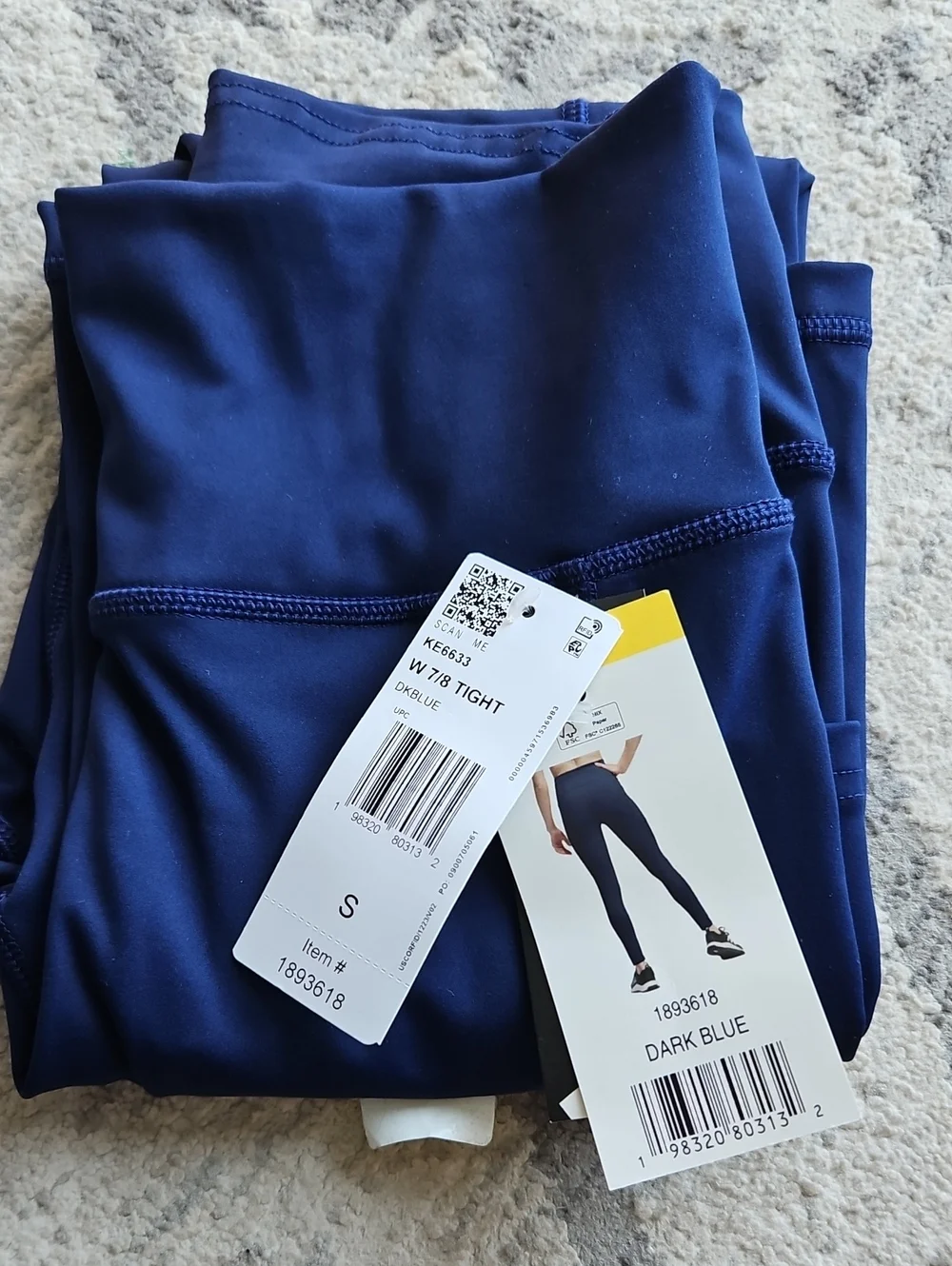 NEW! Adidas Dark Blue 7/8 Leggings Size S